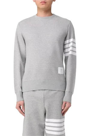 Thom Browne Sweatshirts, male, , Size: XL Striped Crewneck Sweatshirt