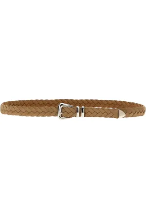 Brunello Cucinelli Belts, male, , Size: 95 CM Braided Leather Belt