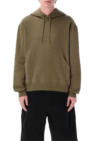 Saint Laurent Hoodies, male, , Size: M Khaki Knitwear Hoodie Ss25