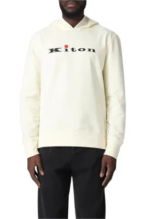 Kiton Hoodies, male, , Size: XL Logo Hoodie in Yellow Cream