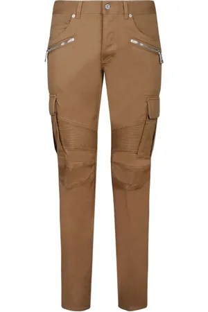 Balmain Slim-fit Trousers, male, , Size: W29 Taupe Skinny Leg Trousers