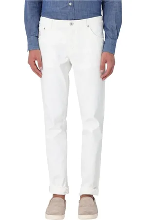 Brunello Cucinelli Slim-fit Jeans, male, , Size: S Luxury Yellow Straight Leg Jeans