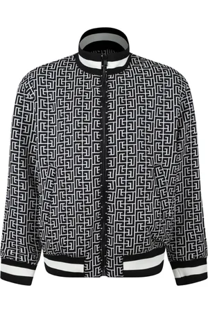 Balmain Light Jackets, male, , Size: XL Reversible Monogram Bomber Jacket