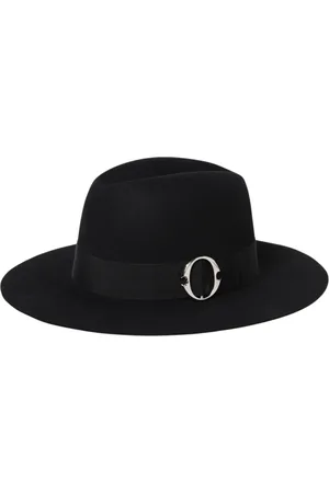 Alexander McQueen Hats, male, , Size: S Wool Fedora Hat with Metal Detail
