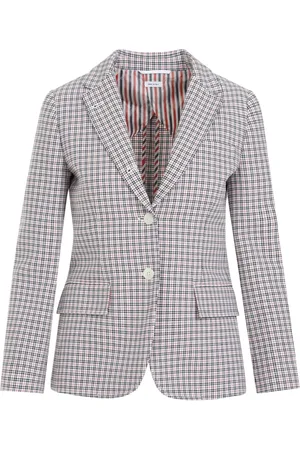 Thom Browne Blazers, female, , Size: XS Multicolour Check Jacket