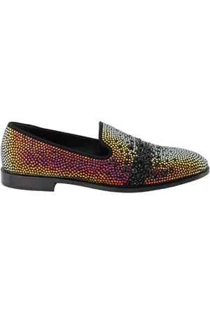 Giuseppe Zanotti Loafers, male, , Size: 12 US Crystal-Embellished Slip-On Loafers