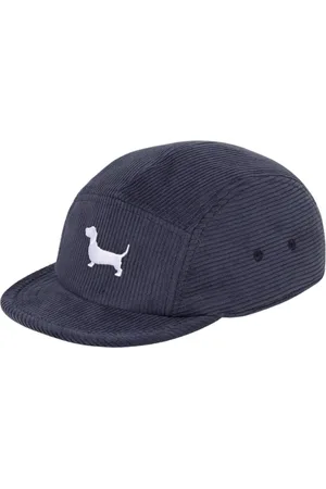 Thom Browne Caps, male, , Size: M Navy Corduroy Cap