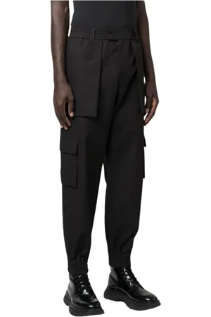 Alexander McQueen Slim-fit Trousers, male, , Size: M Relaxed Style Cotton Cargo Trousers