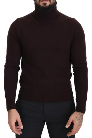 Dolce & Gabbana Turtlenecks, male, , Size: S Black Wool Turtleneck Pullover Sweater