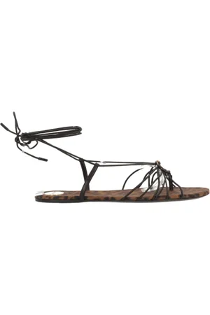 Saint Laurent Flat Sandals, female, , Size: 7 1/2 US Sandals