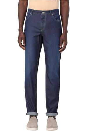 Brunello Cucinelli Slim-fit Jeans, male, , Size: L Slim Fit Denim Jeans