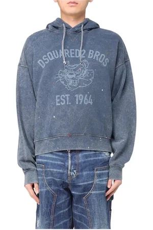 Dsquared2 Hoodies, male, , Size: M Tiger Head Graphic Hoodie