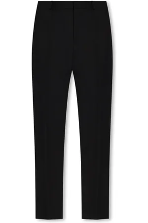 Alexander McQueen Suit Trousers, male, , Size: XL Wool pleat-front trousers