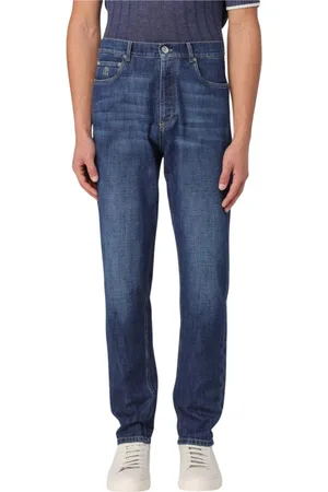 Brunello Cucinelli Slim-fit Jeans, male, , Size: L Classic Jeans