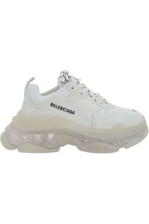 Balenciaga Sneakers, female, , Size: 9 US Black Lace-Up Sneakers with Embroidered Logo