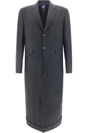 JUNYA WATANABE Single-Breasted Coats, male, , Size: M Pinstripe Wool Blazer Style Coat