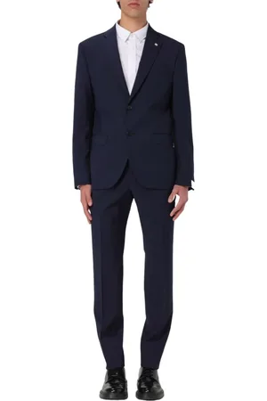 Manuel Ritz Single Breasted Suits, male, , Size: L Wool Blend Single-Breasted Suit