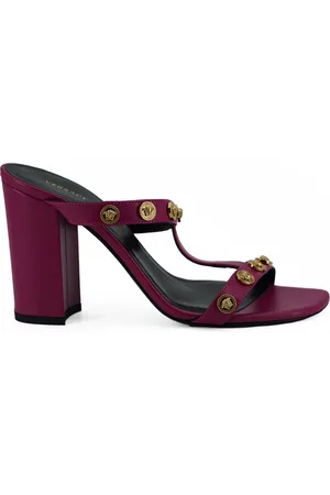 VERSACE Heeled Mules, female, , Size: 7 US Elegant High Sandals