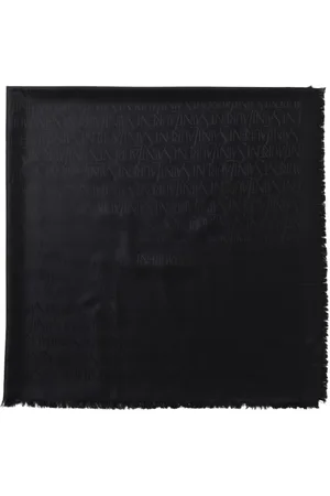 Saint Laurent Silky Scarves, male, , Size: ONE SIZE Silk Logo Print Scarf