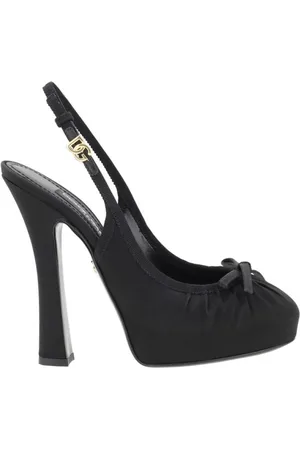 Dolce & Gabbana Pumps, female, , Size: 6 1/2 US Satin Bow Slingback Pumps
