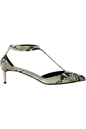 Khaite Pumps, female, , Size: 8 US Beige Python-Embossed Leather Pumps