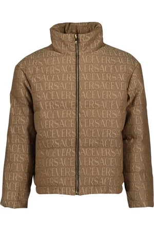 VERSACE Winter Jackets, male, , Size: M Quilted Jacket with High Neck