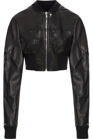 Rick Owens Leather Jackets, female, , Size: XS Collage Bomber Jacket