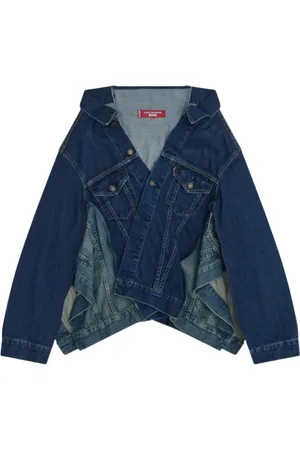 JUNYA WATANABE Denim Jackets, male, , Size: M Denim Wide Neck Jacket