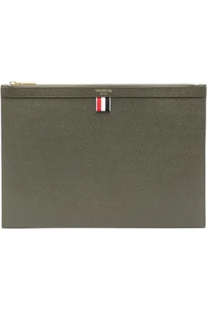 Thom Browne Wallets & Cardholders, male, , Size: ONE SIZE Leather Wallet with RWB Band