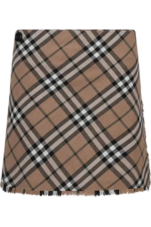 Burberry Short Skirts, female, , Size: S Check Pattern Mini Skirt
