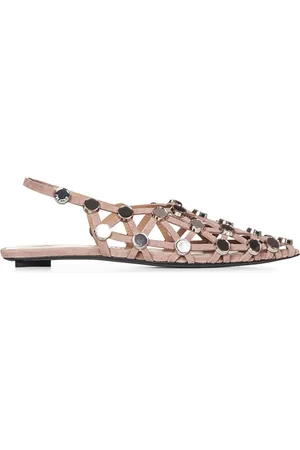 The Attico Ballerinas, female, , Size: 11 US Ballerina Flats with Mirror Studs