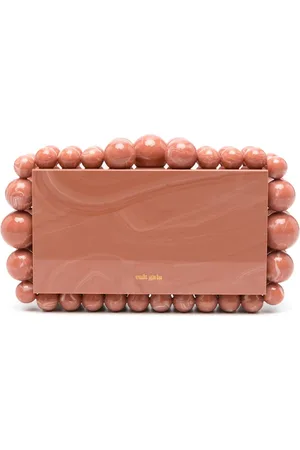 Cult Gaia Clutches, female, , Size: ONE SIZE Coral Clutch with Top Clasp