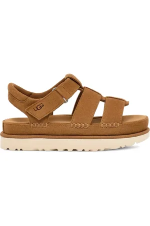 UGG Flat Sandals, female, , Size: 9 US Goldenstar Strap Suede Platform Sandal
