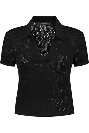Daily paper Polo Shirts, female, , Size: XS Braided Knit Polo