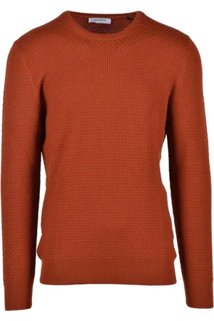 Gran Sasso Round-neck Knitwear, male, , Size: 4XL Linen Cotton Knit Sweater