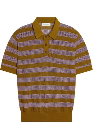 DRIES VAN NOTEN Polo Shirts, male, , Size: S Olive Polo Sweater