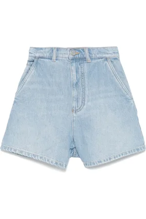 Emporio Armani Denim Shorts, female, , Size: W25 Clear Shorts with Logo Patch