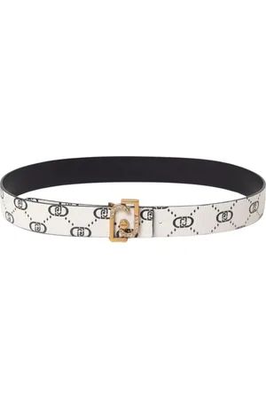 Liu Jo Belts, female, , Size: M Black Leather Belt with Metal Buckle