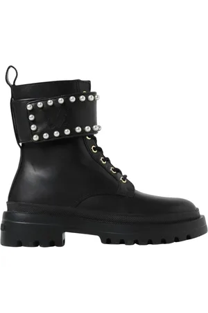 Moschino Lace-up Boots, female, , Size: 9 US Lace-Up Ankle Boots