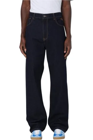 Msgm Straight Jeans, male, , Size: L Classic Denim Jeans