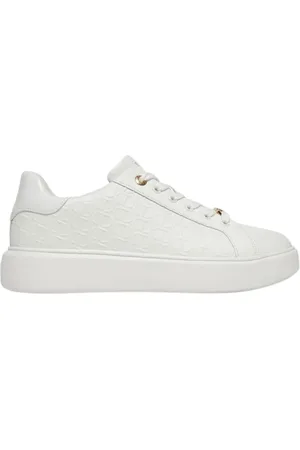 Twin-Set Sneakers, female, , Size: 6 US Leather Sneakers with Golden Details