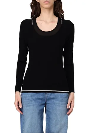 Liu Jo Round-neck Knitwear, female, , Size: L Ribbed Knit Pullover Sweater