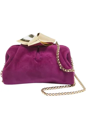 Jimmy Choo Pre-owned Clutches, female, , Size: ONE SIZE Pre-owned Suede clutches