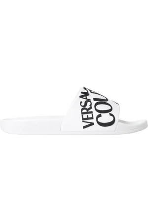 VERSACE Sliders, male, , Size: 6 US Logo Slides Sandals