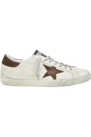 Golden Goose Sneakers, male, , Size: 8 US Brown Suede Super-Star Sneakers