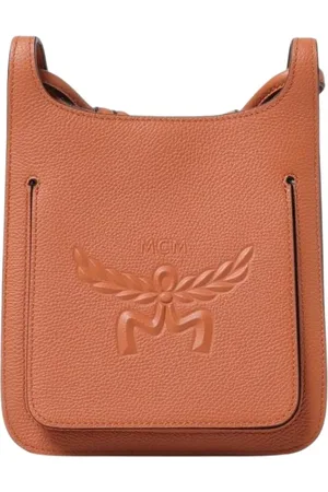 MCM Cross Body Bags, female, , Size: ONE SIZE Orange Leather Shoulder Bag