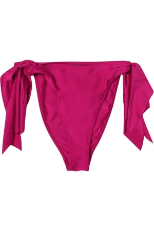 Andrea Iyamah Bikinis, female, , Size: S Fuchsia Swimsuit Bottoms with Side Ties