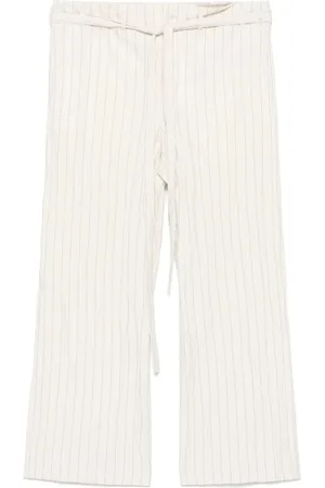 ANN DEMEULEMEESTER Wide Trousers, male, , Size: XS Belted Pants with Pockets