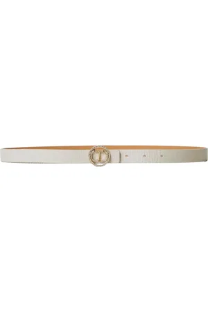 Twin-Set Belts, female, , Size: L Pearl Detail Leather Belt