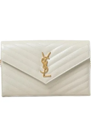 Saint Laurent Cross Body Bags, female, , Size: ONE SIZE Lambskin Leather Chain Wallet